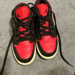 Nike air Jordan’s  red and black retro low tops